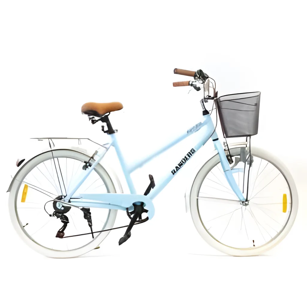 Bicicleta de Paseo C/Canasto Rodado 26 Aluminio Celeste (BKE726C) Randers
