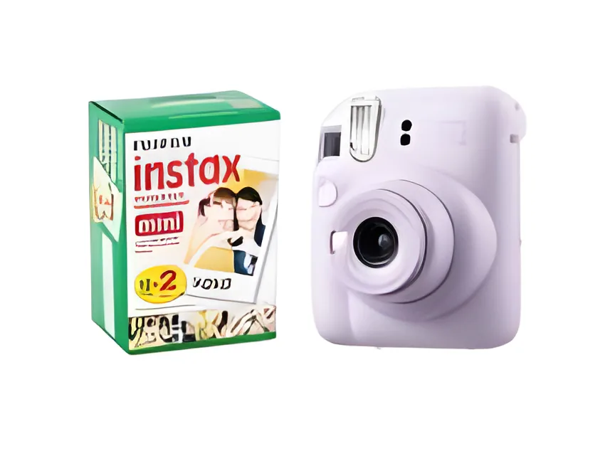 Combo Cámara Instantánea Fujifilm Instax Mini 12 Holiday Bundle Lila + 20 Fotos