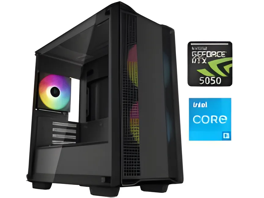 Equipo Gamer Core i3 14100F, 16GB, 1TB NVMe, RTX 5050 8GB