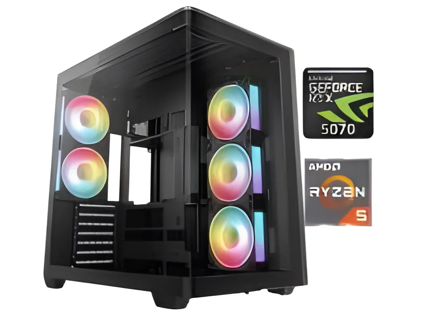 Equipo Gamer Ryzen 5 7600X, 16GB, 1TB, RTX 5070 12GB