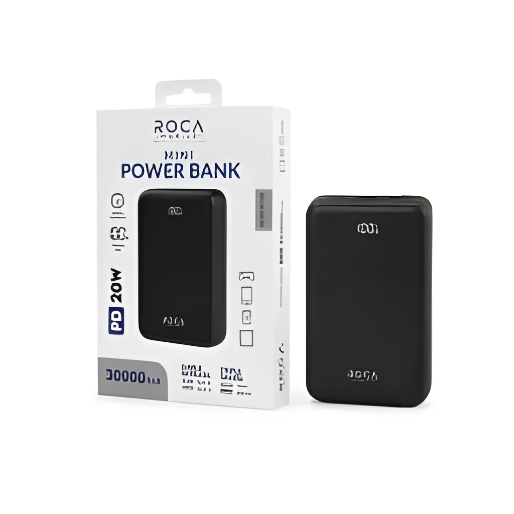 Power Bank ROCA Mini RC-PB-P9/30 30.000mAh 20W Entrada: 2 Tipo C / Salida: USB + Tipo C