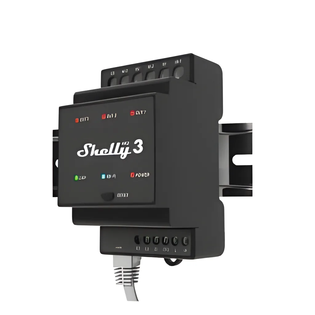Shelly Pro 3 Relé Wi-Fi Triple DIN