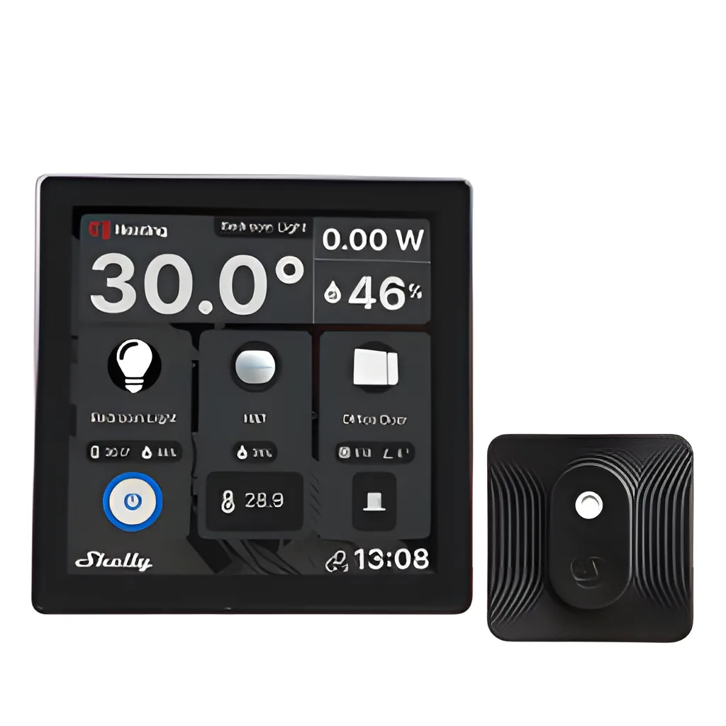 Shelly Wall Display Black + BLU H&T Black Pantalla Táctil BLU Wi-Fi