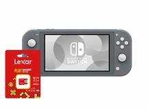 Combo Consola Nintendo Switch Lite Gris Pantalla 5.5" HD + Memoria microSDXC 256GB