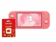 Combo Consola Nintendo Switch Lite Pantalla 5.5" HD 256GB microSD Rosado