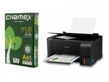 Impresora Multifunción Epson L3210 + Resma Papel Chamex A4 75g