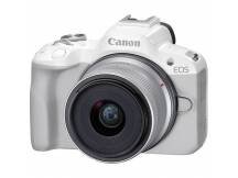 Cámara Mirrorless Canon EOS R50 con Lente 18-45mm Blanca