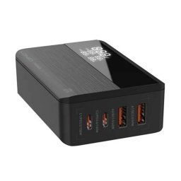 Cargador Pared A4809C 100W GaN PD+QC3. Carga Rápida Negro LDNIO