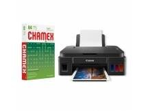 Impresora Multifunción Canon PIXMA G2110 + Resma Papel Chamex A4 75gr