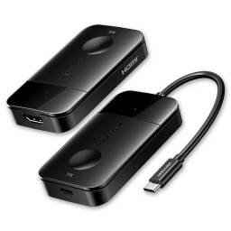 Transmisor y Receptor Inalámbrico USB-C a HDMI / 4K HD / 0.15M / Negro ADOBB Vention