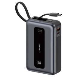 Power Bank c/Pantalla LCD 20.000mAh 65W Cable Tipo C Gris CD243 USAMS