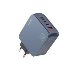 Cargador de Pared Q8 3 USB-C/1 Lightning / 1 USB-A USB C a USB C 100W Azul/Negro LDNIO
