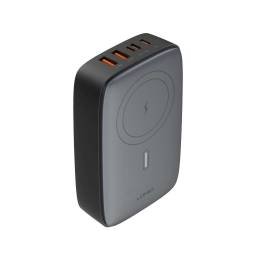 Cargador Inalámbrico Multipuerto 6 en 1 Q4010 140W Cable 150cm Plateado LDNIO