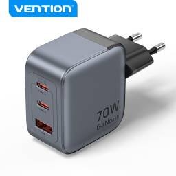 Cargador de Pared USB-C-C-A GaN 70W/70W/22.5W / Gris FEXH0-EU Vention