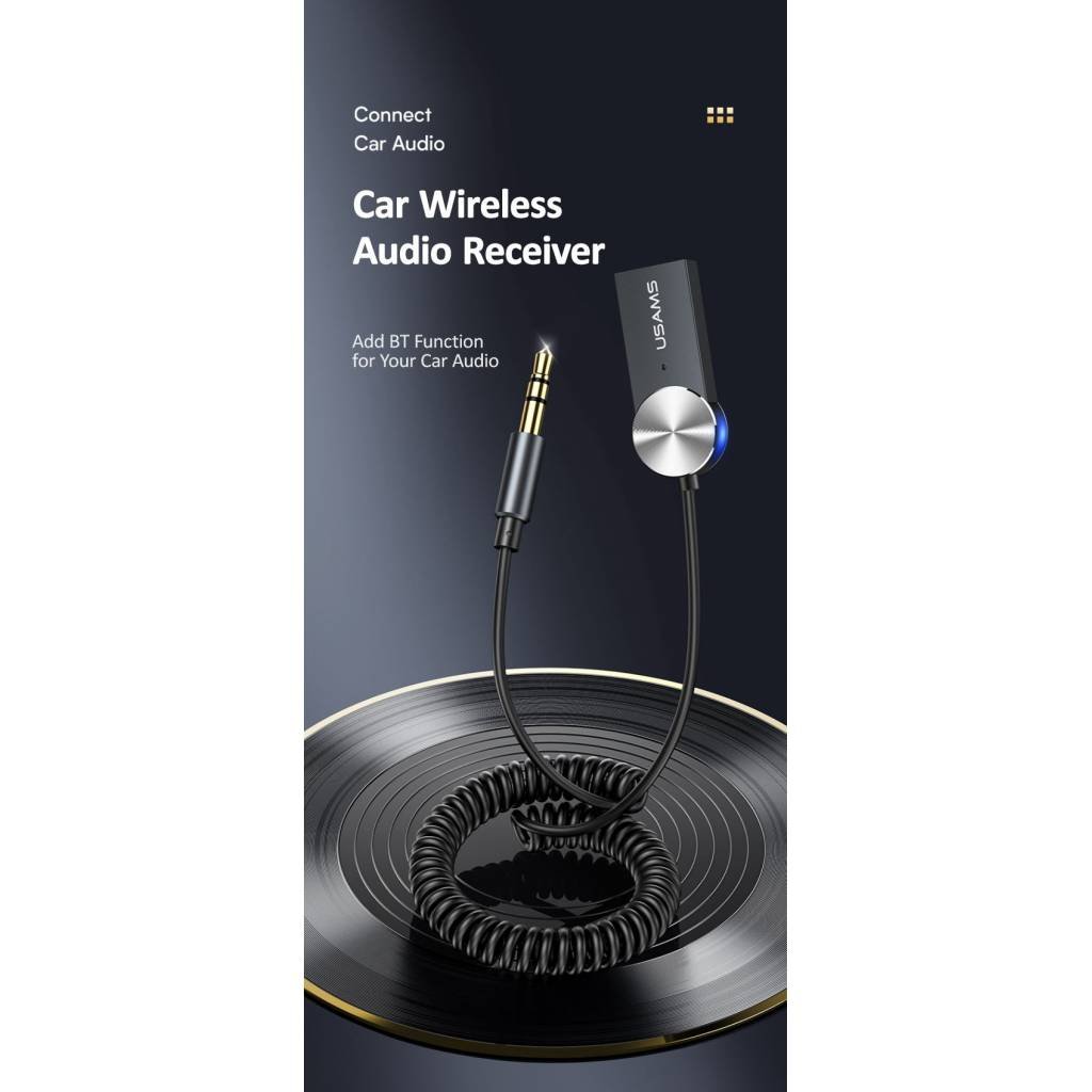 Adaptador 3.5mm a Bluetooth / Ideal Autos / Gris SJ464 USAMS - Imagen 4