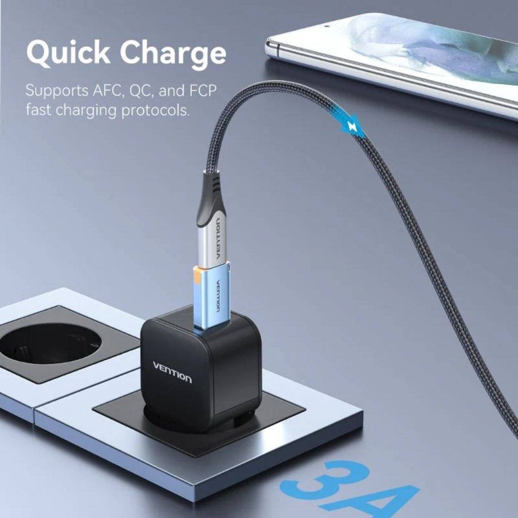Adaptador USB-A 3.1 a USB-C Macho/Hembra / Aluminio CUAH0 Vention - Imagen 4
