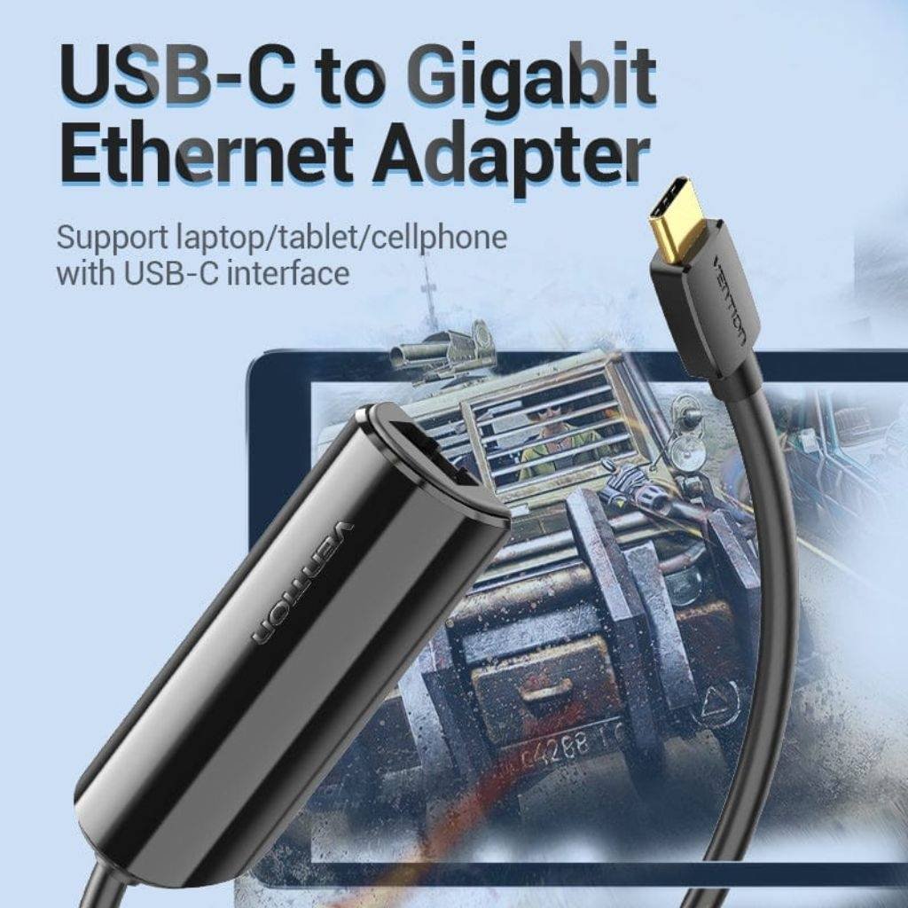 Adaptador USB-C a Gigabit Ethernet 0.15M / Negro CFBBB Vention - Imagen 4