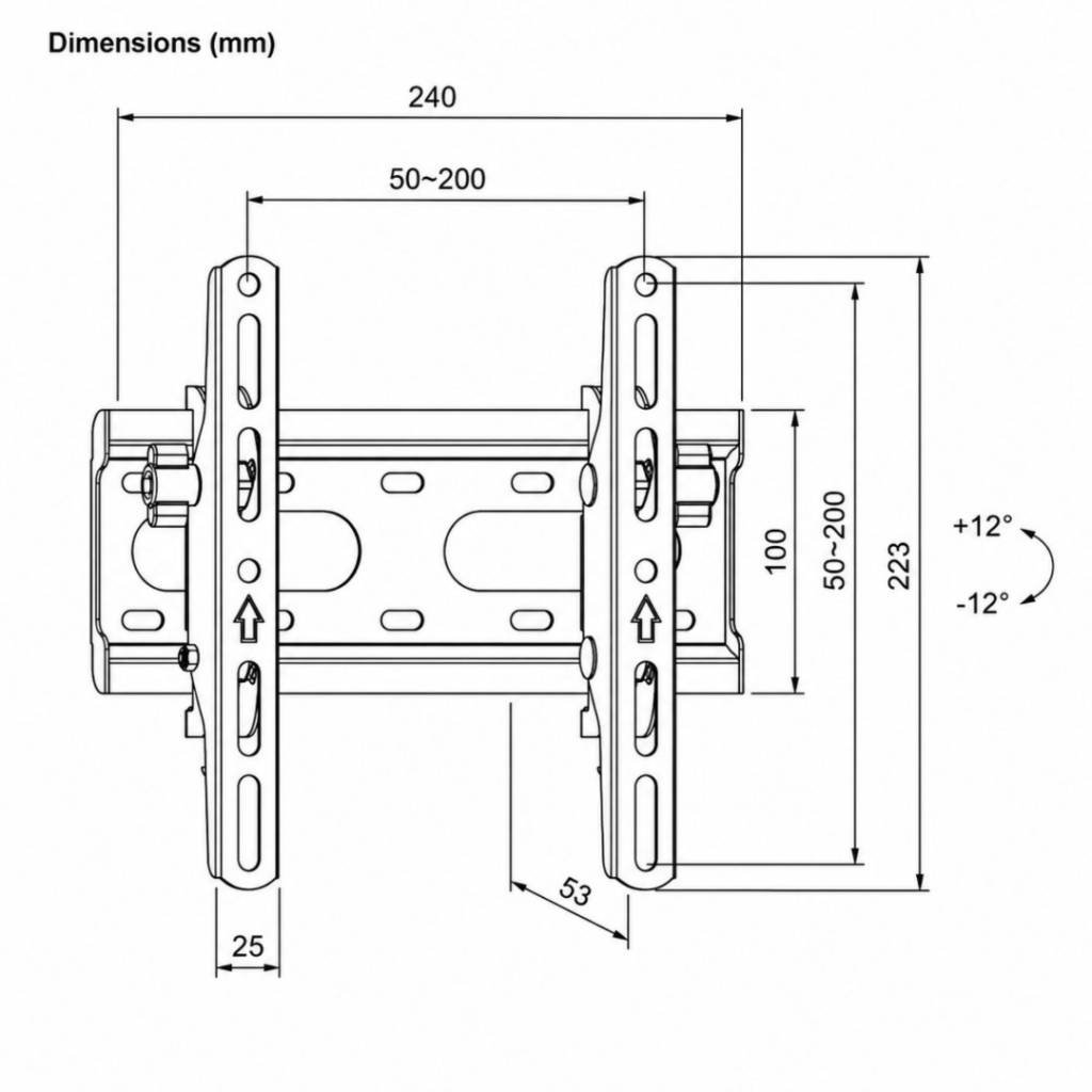 KL31-22T Soporte para TV Inclinable Hasta 43" / 45Kg Brateck - Imagen 3