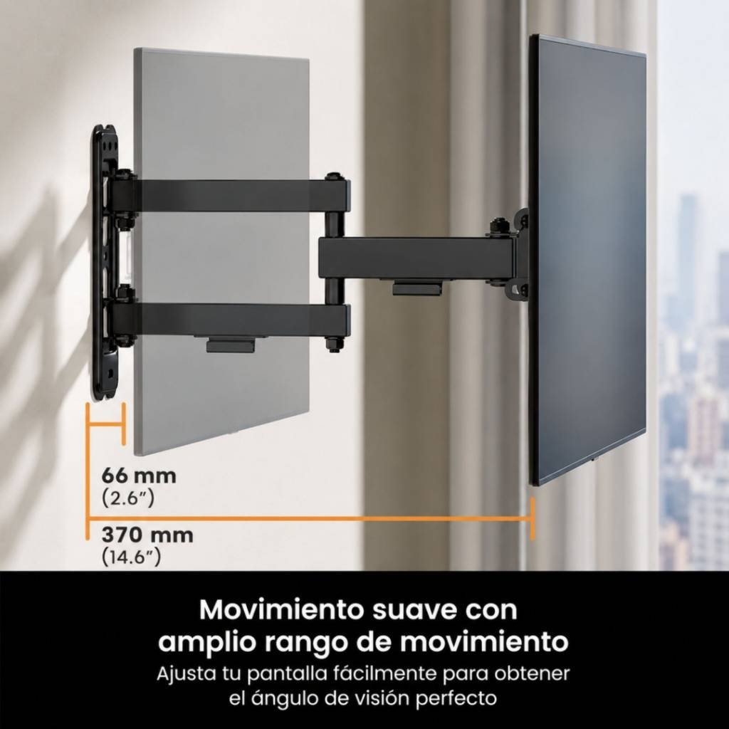 LDA40-223 Soporte con Brazo Movil para TV Hasta 43" / 20Kg Brateck - Imagen 2