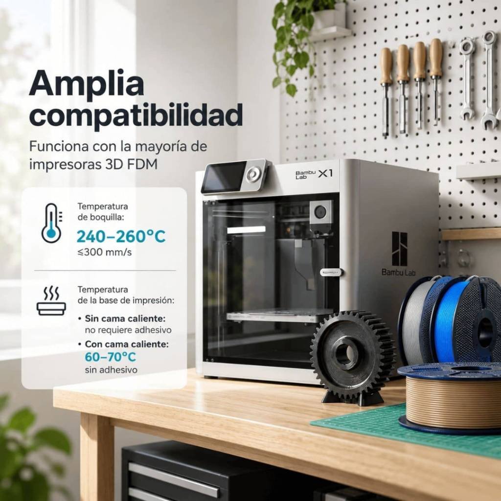 Filamento Sunlu PETG Celeste Claro - Imagen 3