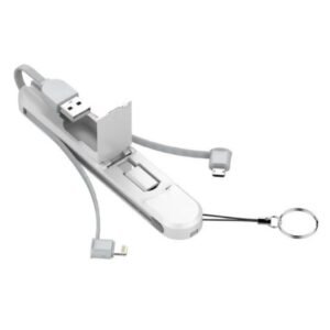 Cable de Datos LC130 Micro USB / Tipo C / Lightning 3 en 1 45cm 3.8A LDNIO