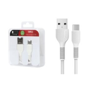 Cable de Datos ROCA TO GO USB A a USB C 100cm 2.4A Blanco