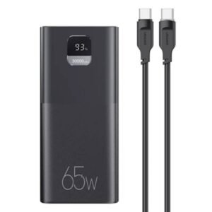 CD185 - PB68 Power Bank 30.000mAh 65W PD3.0 + QC3.0 Cable Tipo C a Tipo C PD 100W Negro USAMS