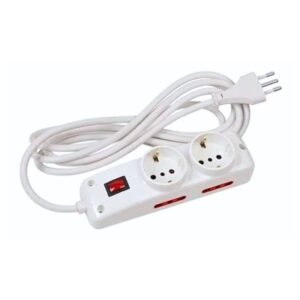 Alargue 2 Tomas Schuko + 4 Tomas 3L a Ficha 3L 10A Cable 3M Conatel