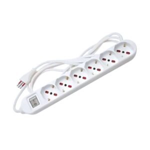 Alargue 6 Tomas Schuko a Ficha 3L 10A Cable 3M Conatel