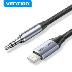 Adaptador de Audio Lightning a 3.5mm Macho/Macho / 1.5M / Gris BMCHG Vention