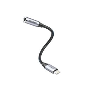 Adaptador de Audio Lightning a 3.5mm Macho/Hembra / 0.1M / Gris BMBHA Vention