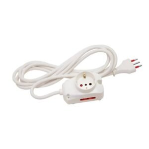Alargue 1 Tomas Schuko + 2 Tomas 3L a Ficha 3L 10A Cable 5M Blanco Conatel