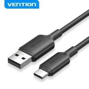 Cable USB-A 2.0 a USB-C 60W / 3A / 2M / Negro CTQBH Vention