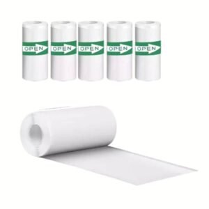 Rollos de Papel Adhesivo para Mini Impresora Portátil Pack x 5 Exofiz