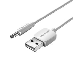 Cable DC Power USB-A a 3.5 mm x 1.35 mm 5V / 0.5M / Blanco CEXWD Vention