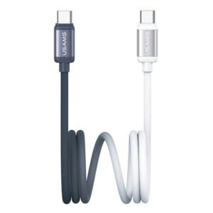 Cable de Datos USB C a USB C Bicolor PD 60W 1.2M Blanco/Negro SJ756 USAMS