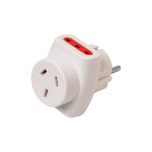 Adaptador Nema + 2 3L a Ficha Shuko Blanco Conatel