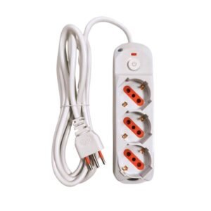 Alargue 3 Tomas Schuko + 3L Cable 3M Blanco 720917 Conatel