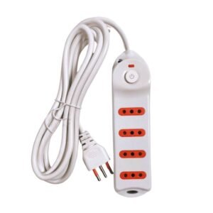Alargue 4 Tomas 3L a Ficha 3L Cable 3M Blanco Conatel