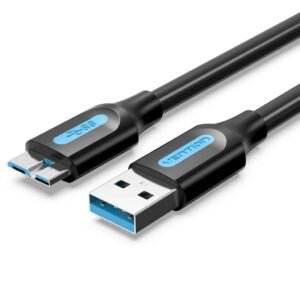 Cable USB 3.0 USB-A a Micro USB-B para Disco Duro Macho/Macho / 0.25M / Negro COPBC Vention