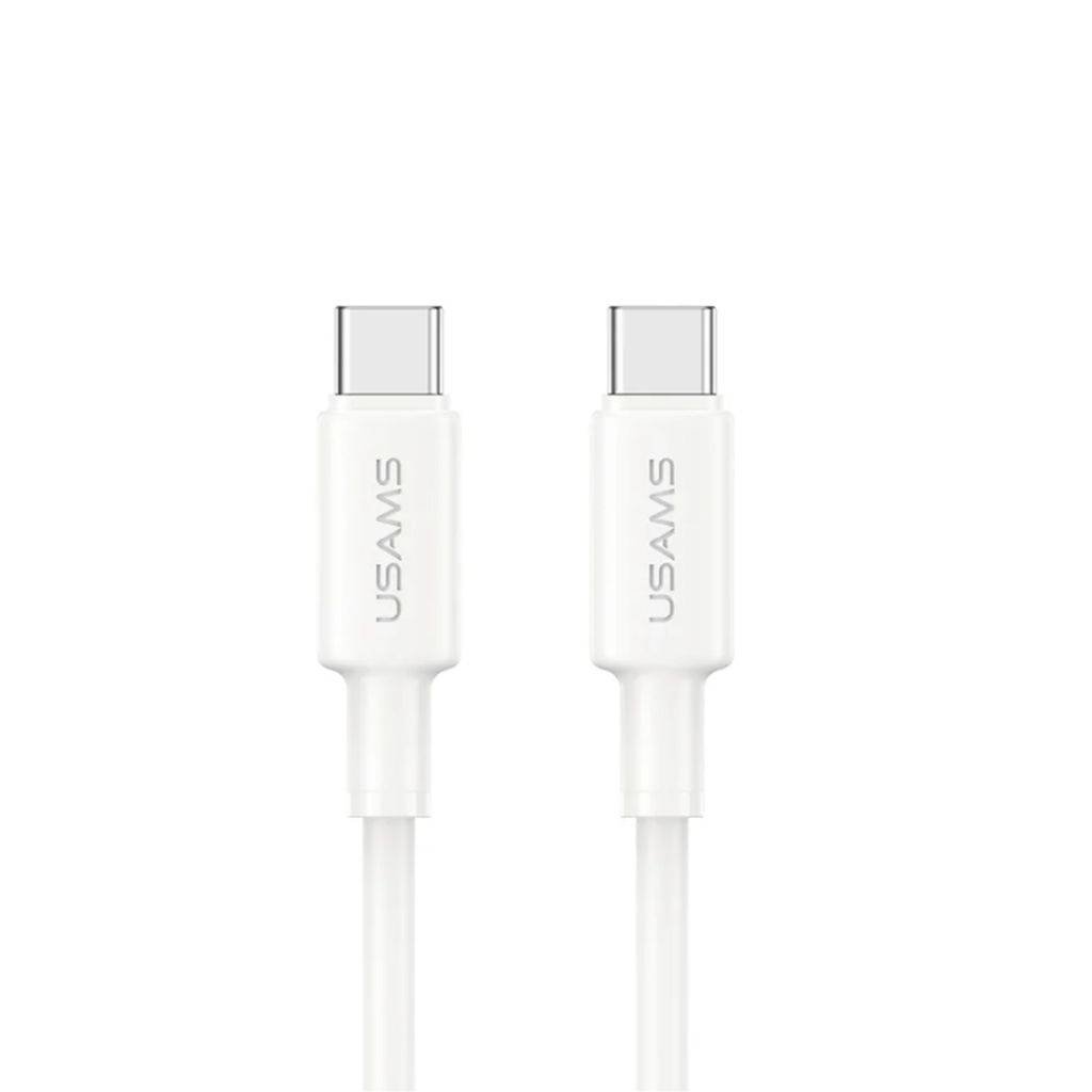 Cable de Datos USB C a USB C 60W Blanco SJ763 USAMS