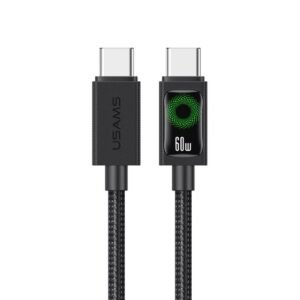 Cable de Datos USB C a USB C SJ773 60W 1.2m Negro U92 USAMS