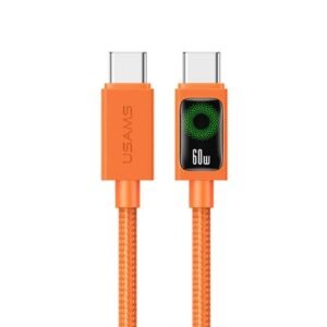 Cable de Datos USB C a USB C SJ773 60W 1.2m Anaranjado U92 USAMS