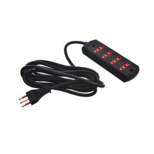 Alargue 4 Tomas Bipaso a Ficha 3L 10A Cable 3M Negro Conatel