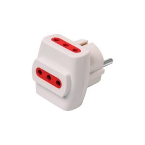 Adaptador 3 x 3L a Schuko Blanco Conatel
